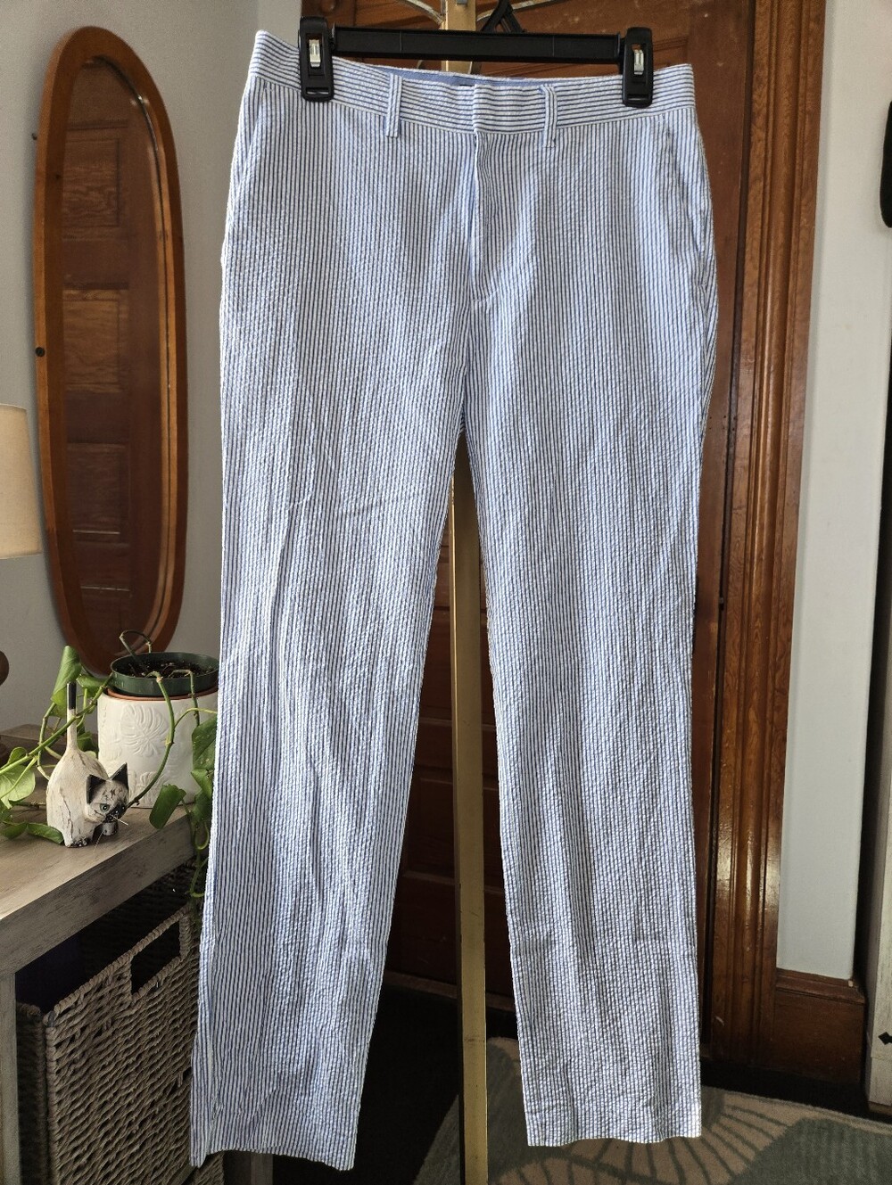 CrewCuts Seersucker Straight Leg Dress Pants Boys 14